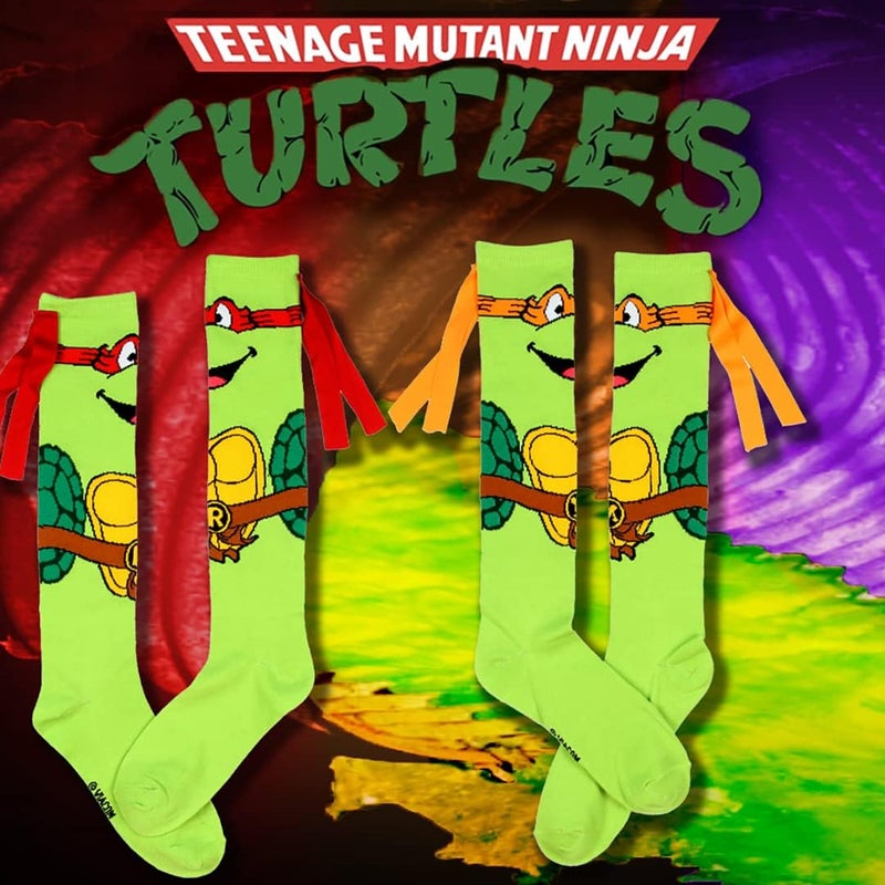 Bio World Teenage Mutant Ninja Turtles Character Mask Knee High Socks - Image 3